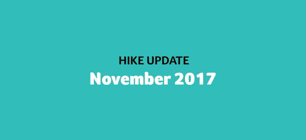 Hike update: November 2017