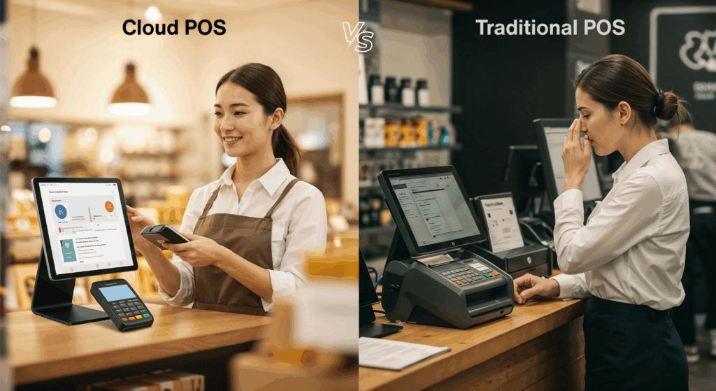 Comparison between cloud POS and traditional POS systems