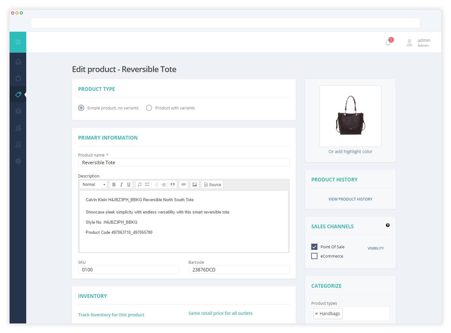 Easy product management