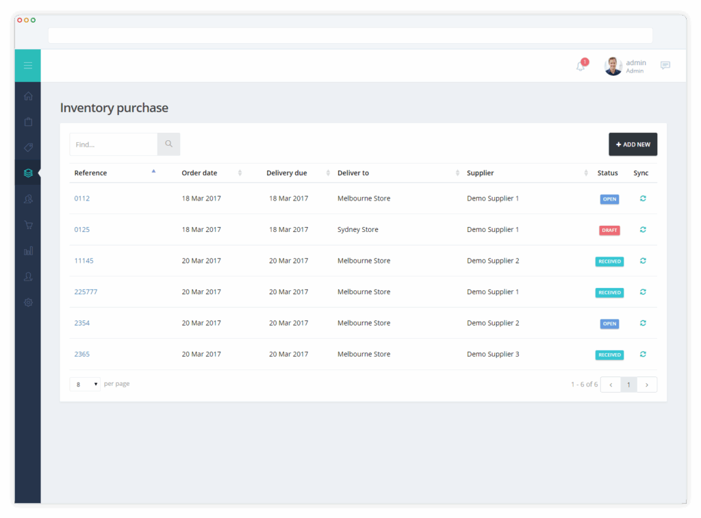 Inventory purchases