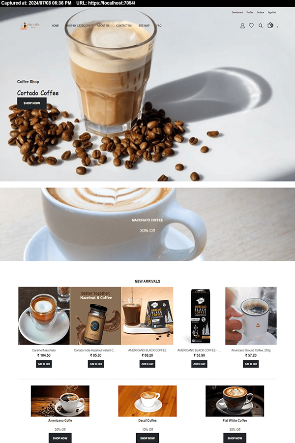 Coffee store theme