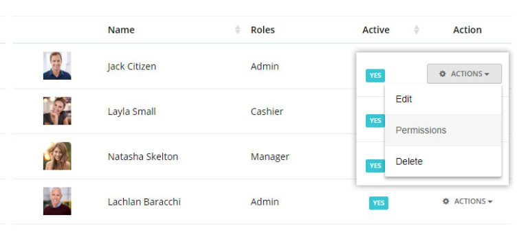 Staff access & pin