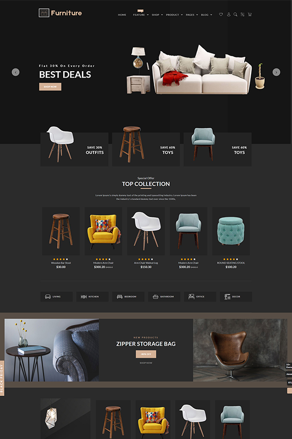 Furniture store theme