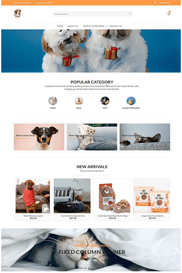 Pet store theme