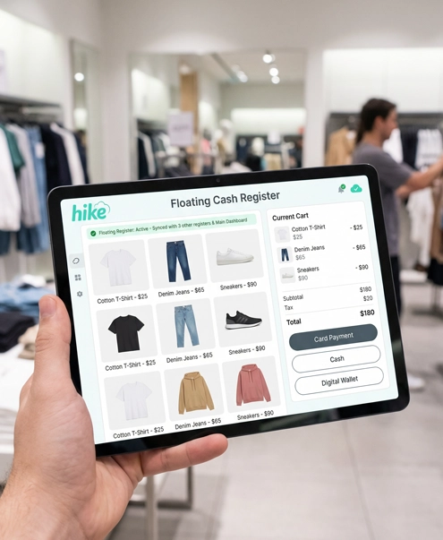 Floating cash register