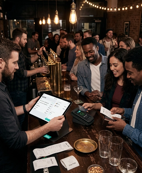 Fast checkout for bar service